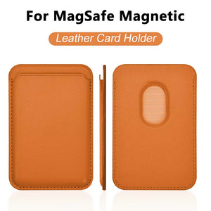 Luxury for Magsafe Magnetic Leather Wallet Case for Iphone 13 17 16 14 Pro Max 15Pro S25 Card Holder Phone Bag Cover Accessories