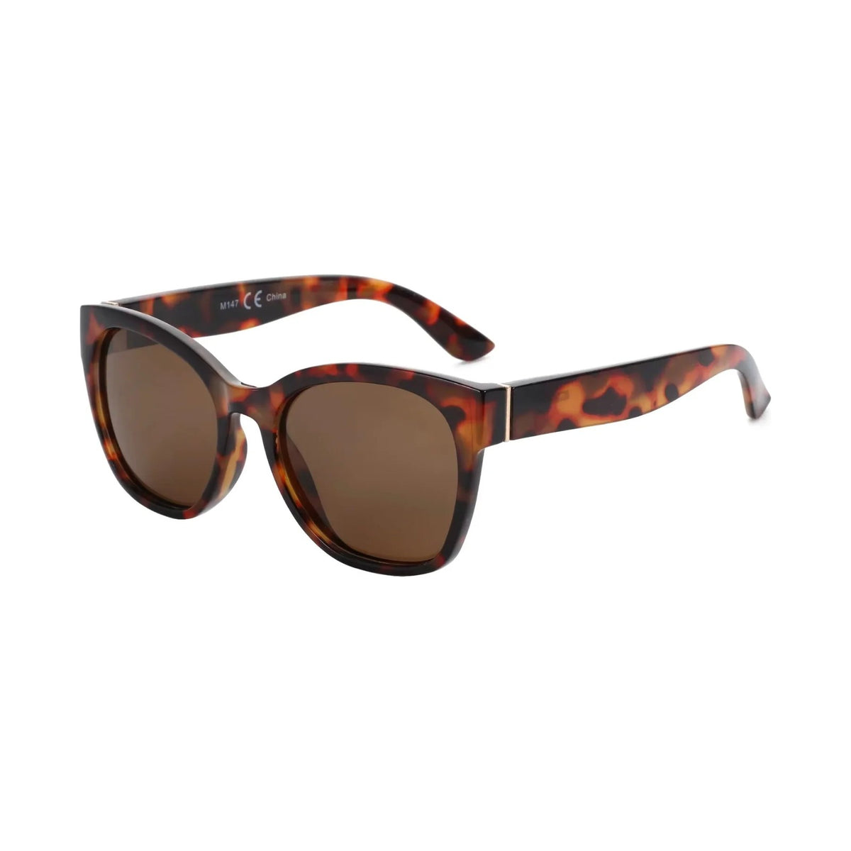 Fien oversized vlinderzonnebril, havana