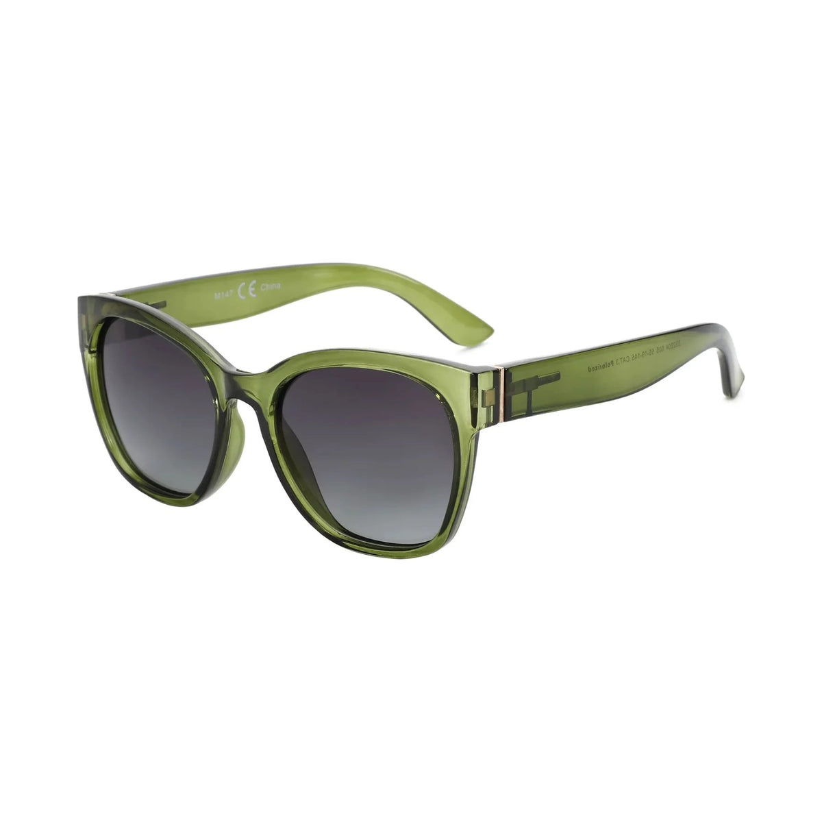 Fien oversized vlinderzonnebril, olijfgroen