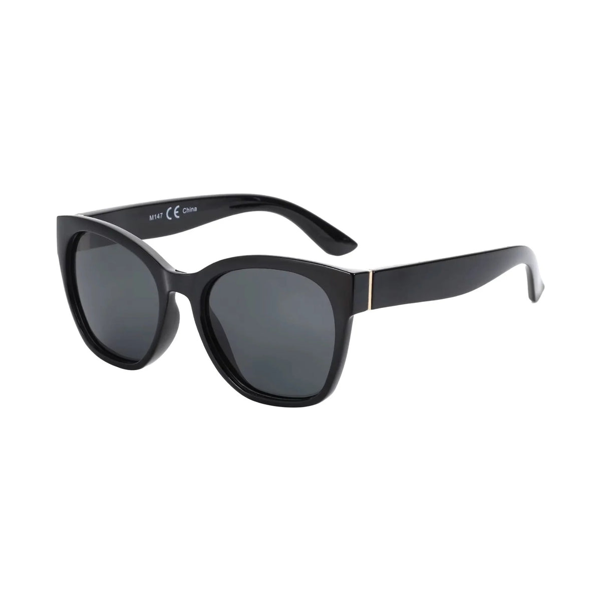 Fien oversized vlinderzonnebril, zwart
